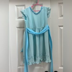 American girl Easter spring blue dress size 8